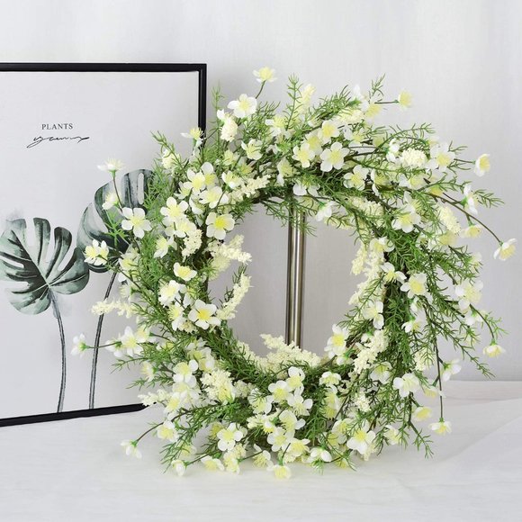 Other - New White Flower Blossom Wreath